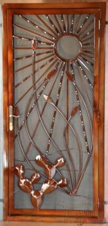 Security Door | Ornamental Iron Security Door | Security Door with Southwest Design