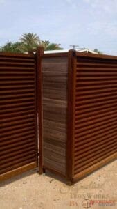 Corrugated Steel Fence | Metal Fence | Rusted Corrugated Metal Fence