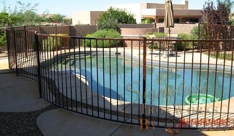 Curved Wrought Iron Pool Fence IF100-13 ST