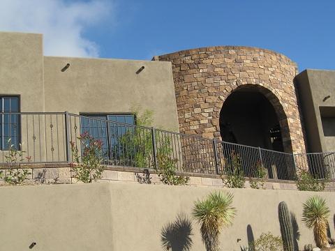 Iron handrail with knuckles and an alternate twist pattern - Catalina Foothills IF221-2
