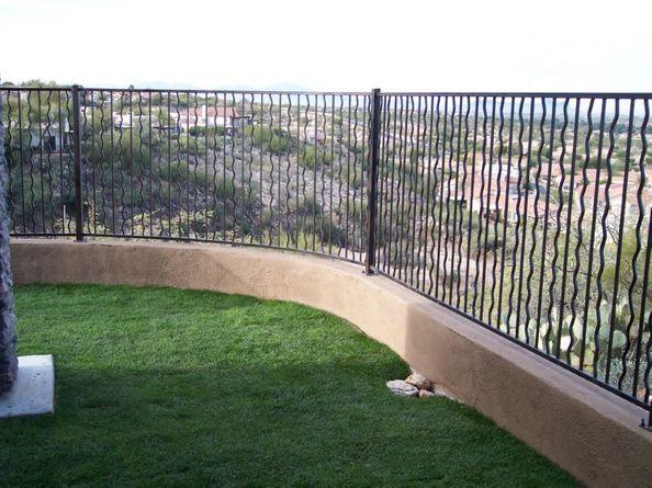 Wall-mounted wrought iron fence (view fence) alternate wavy pattern IF102-8 A/W