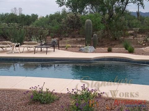Long Wrought Iron Pool Fence - IF100-17 ST