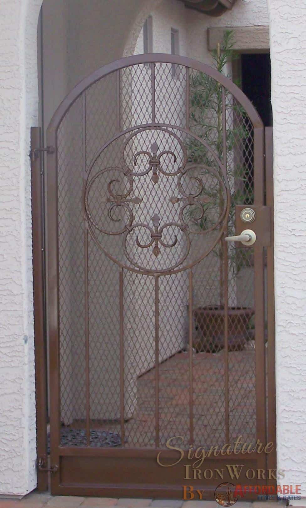 Ornamental Iron Gate with Scroll Work