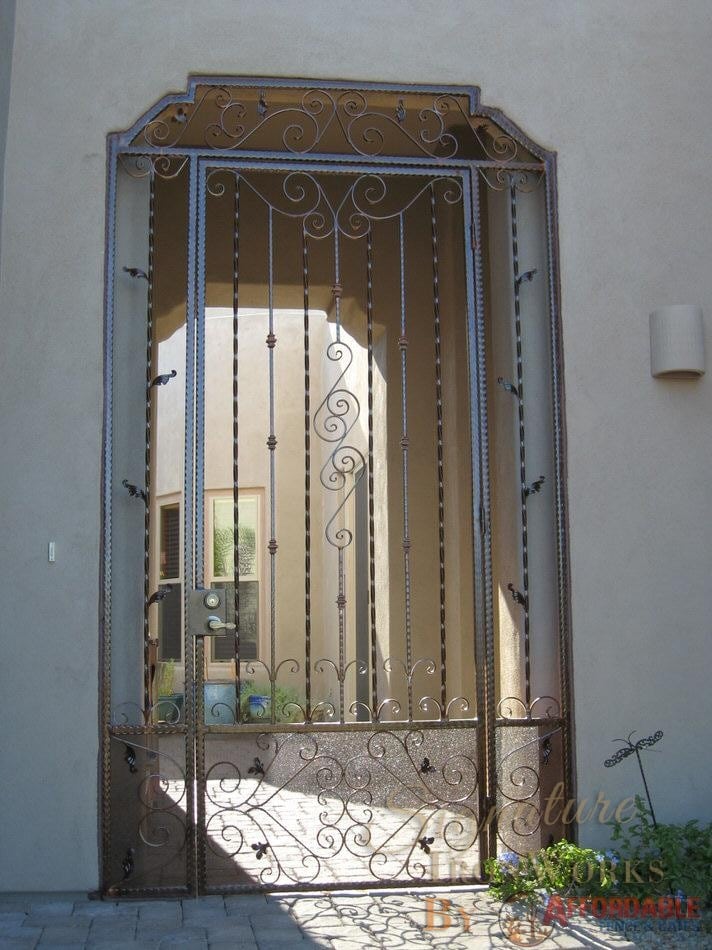Patio enclosure with decorative swirls and knuckles 5002 E - Made in Tucson