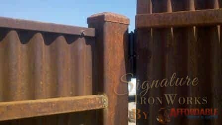 Corrugated Steel Fence | Rusted Metal Fence