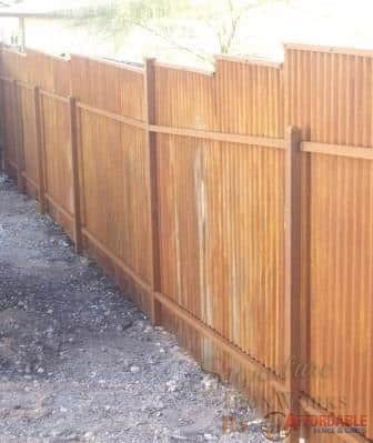 Corrugated Steel Fence | Rusted Metal Fence