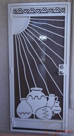 Security Door | Ornamental Iron Security Door | Security Door with Southwest Design