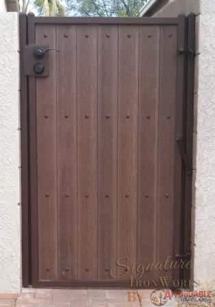 Iron and Synthetic Wood Gate | Steel and Wood Gate