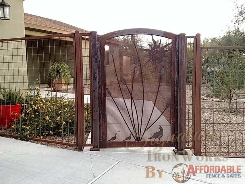 Ornamental Iron Fence, Iron Fence with Mesh Panels