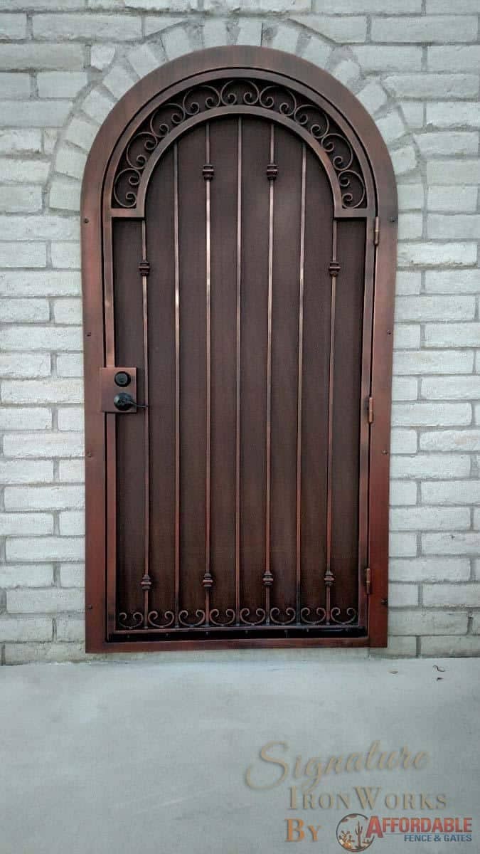 Security door with scroll arch 20180604 055048448 - Made in Tucson