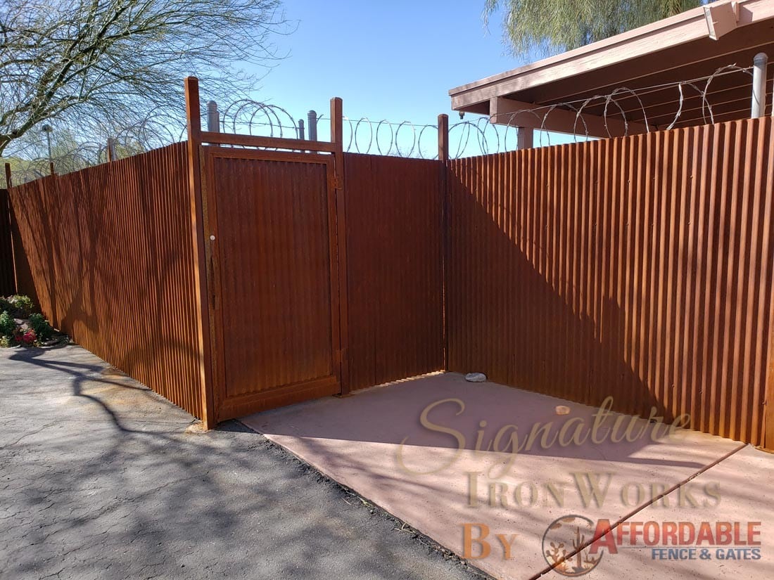 Corrugated Steel Gates | Affordable Fence and Gates