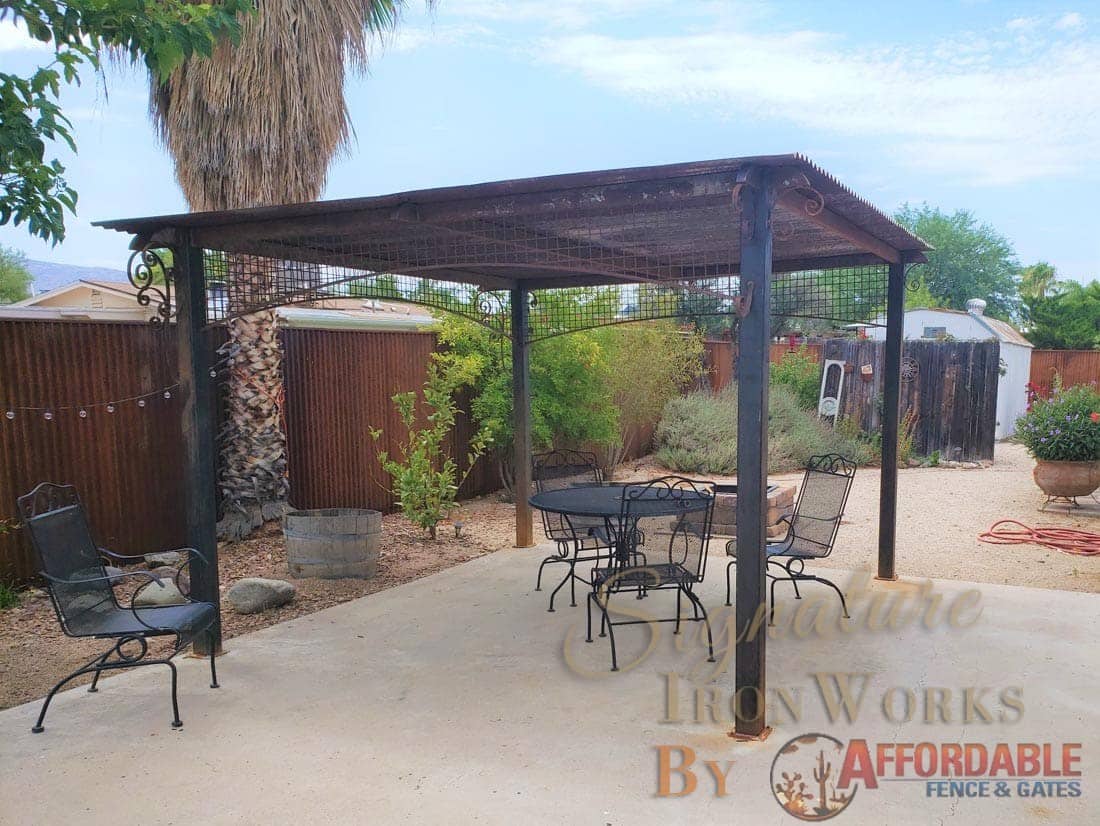 Corrugated Steel Shade Structures | Affordable Fence and Gates