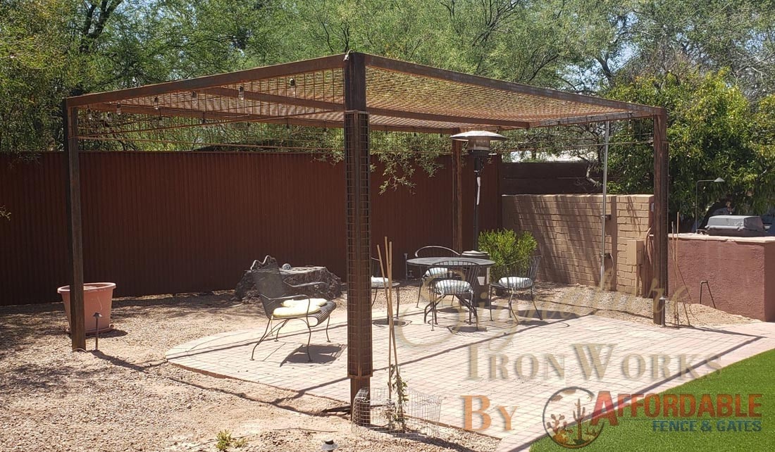 Corrugated Steel Shade Structures | Affordable Fence and Gates