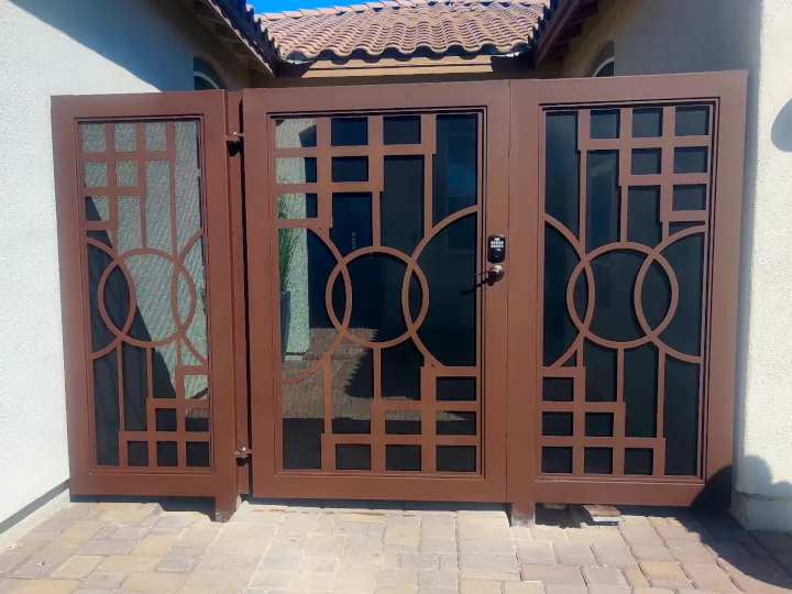 A new wrought iron custom gate